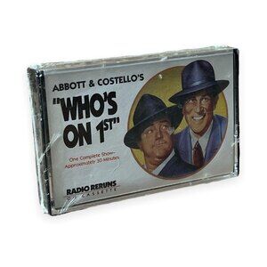 Vintage Abbott & Costello "Who's on 1st" Cassette STILL SEALED Radio Reruns 1978